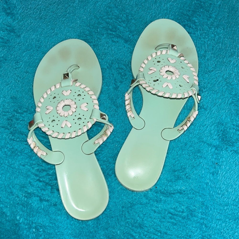 Teal jelly jack rodgers sandals